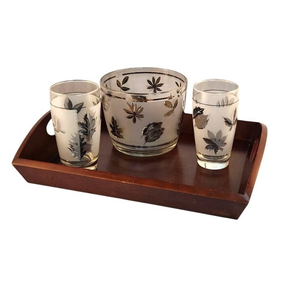 Wooden Serving Tray With Handles For Kitchen Or Home Décor Rectangular Dark Brow - Picture 3 of 8